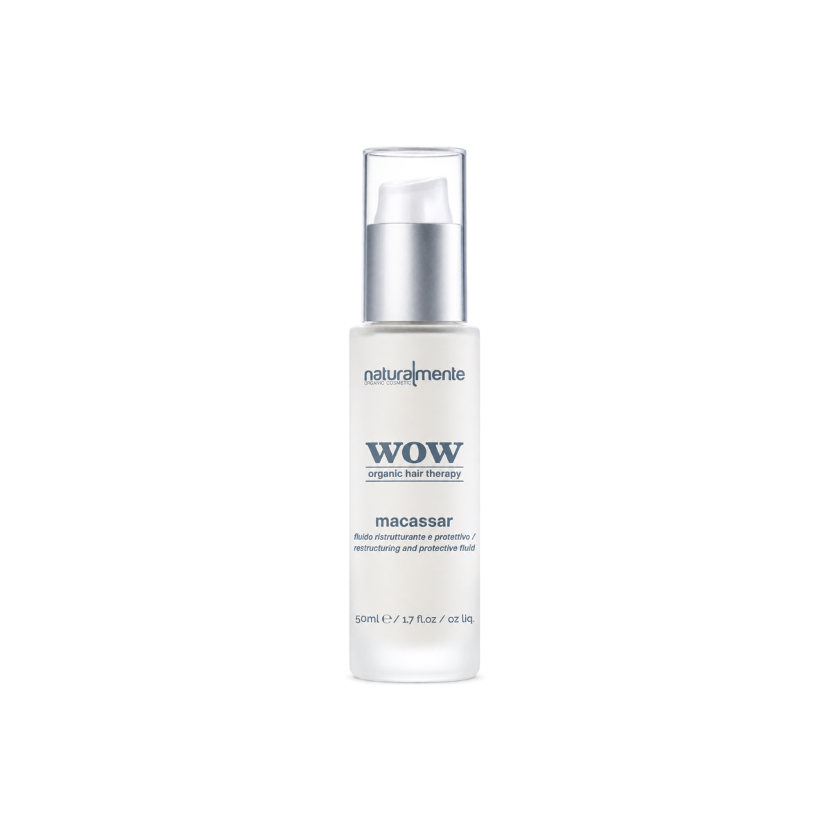 NATURALMENTE WOW Macassar – apsauginis plaukų fluidas