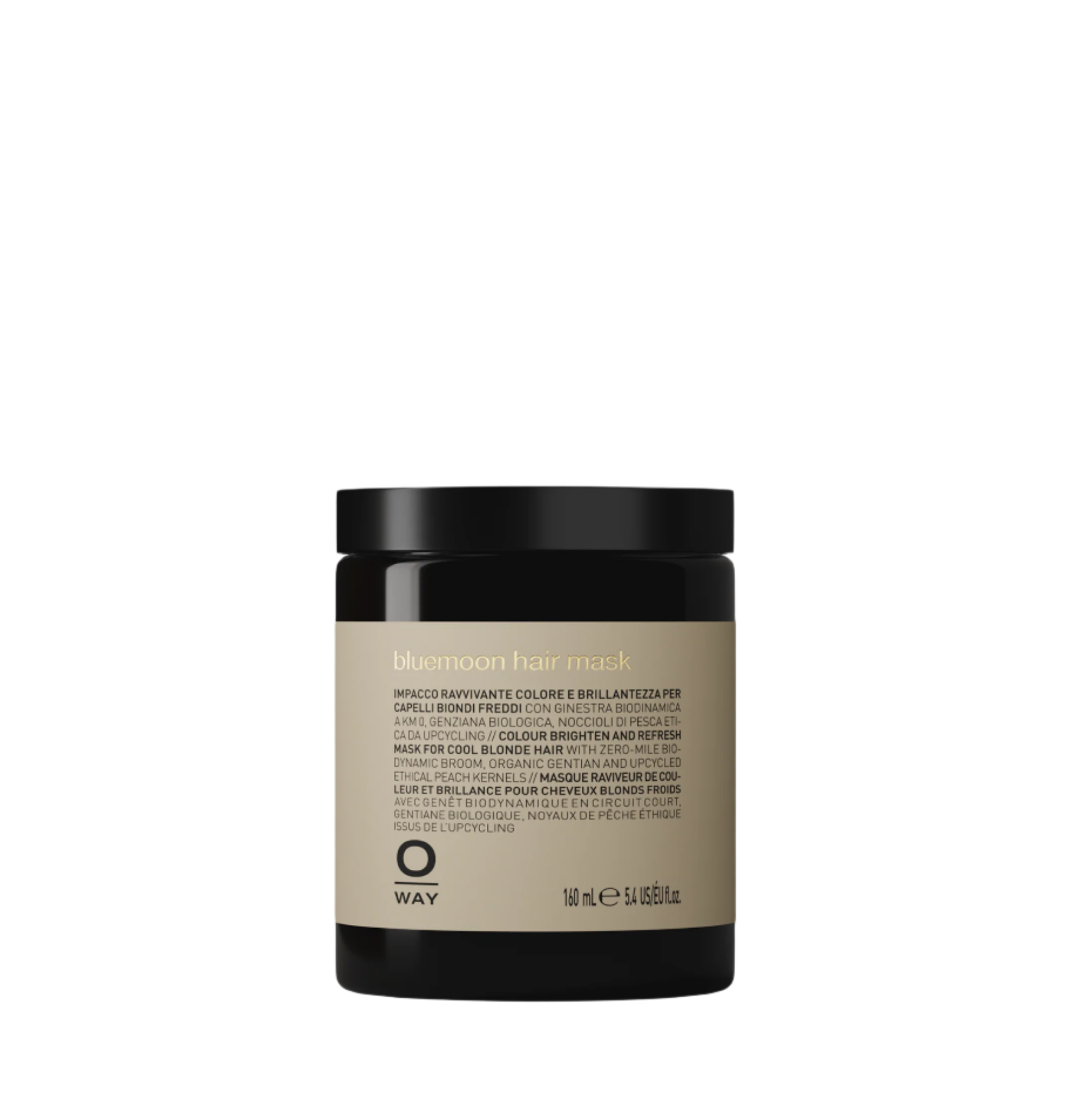 OWAY Bluemoon Hair Mask – mėlyna pigmentinė plaukų kaukė, 160 ml | blue hair mask