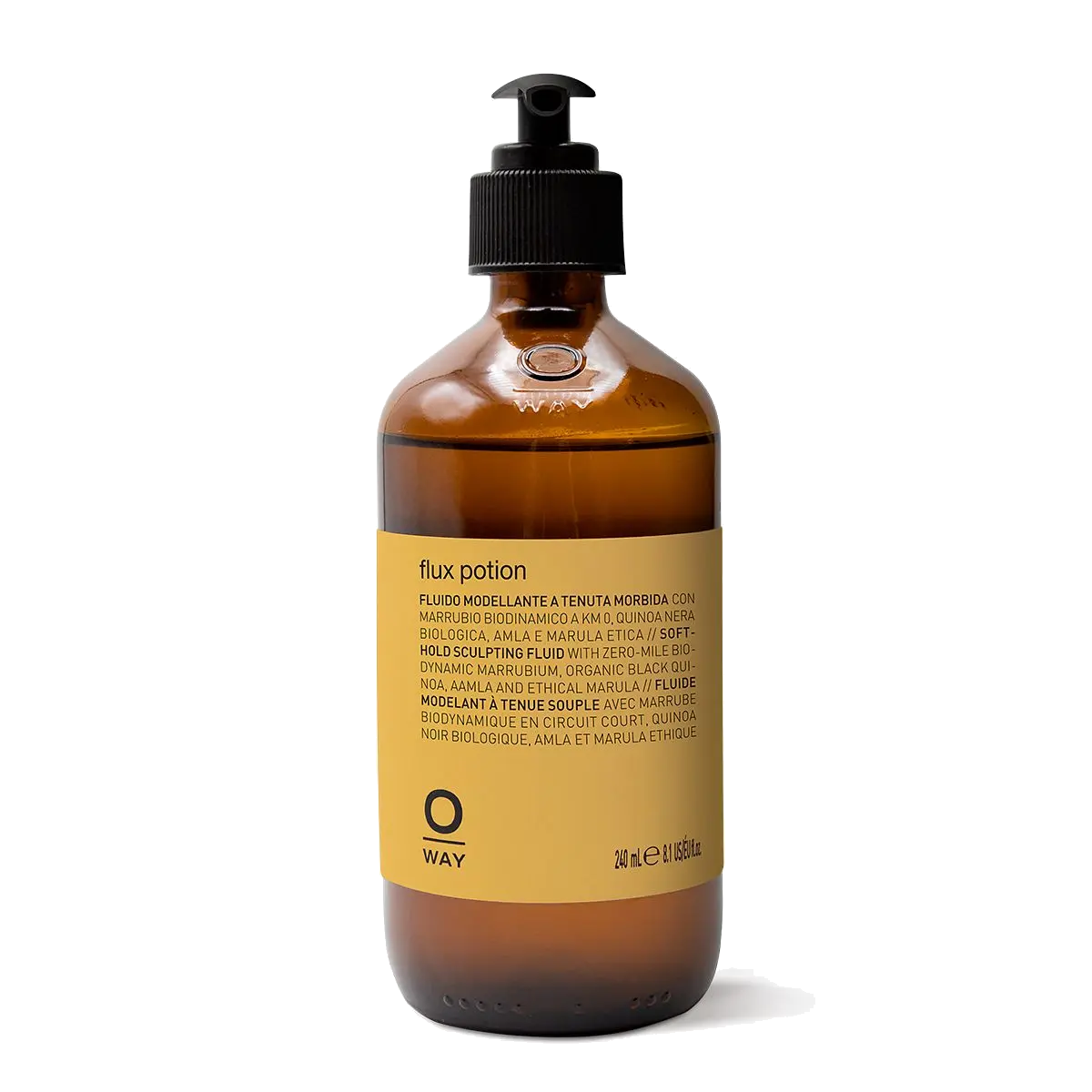 OWAY Minkštos fiksacijos tekstūrą suteikiantis drėkinantis fluidas flux_potion