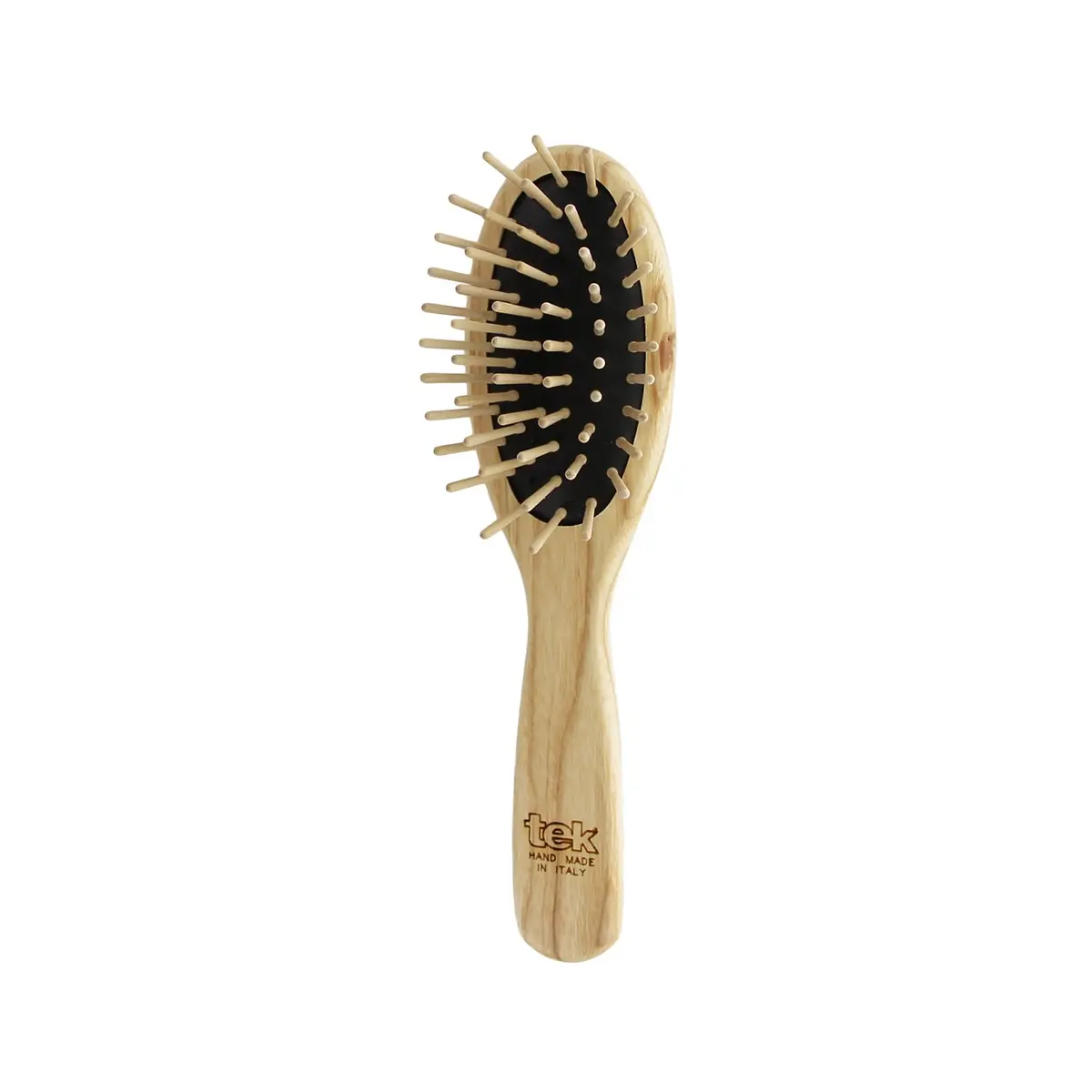 TEK nedidelis ovalus medinis kelioninis plaukų šepetys | Travel size oval wooden hair brush, SKU 1720-03