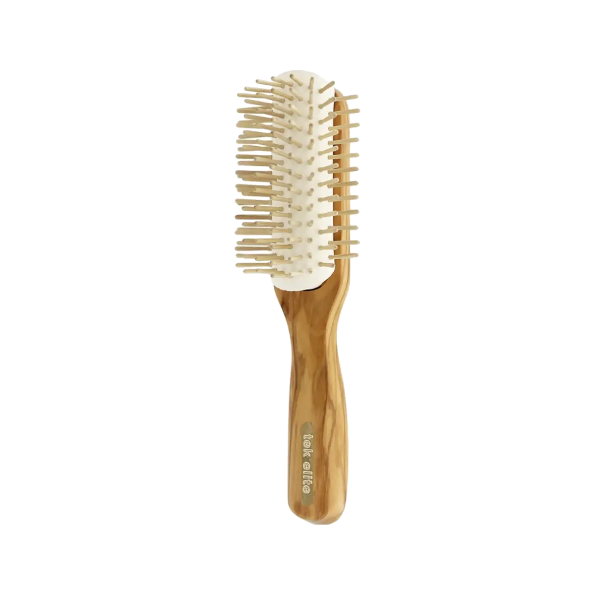 TEK pusapvalis alyvmedžio plaukų šepetys | Half-round olive wood hair brush, SKU 1120-05