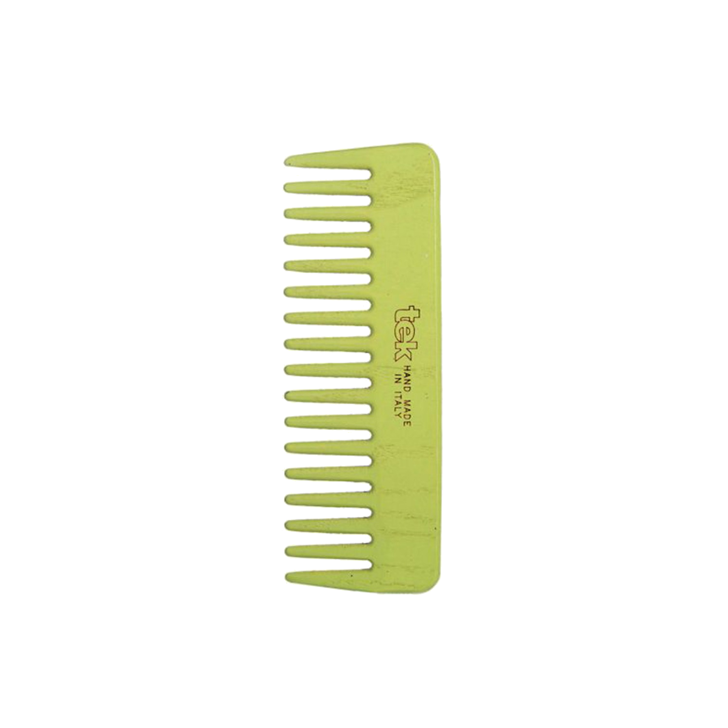 TEK žalios mažos medinės šukos | TEK Lime Green Small Wooden Comb, SKU 2030-21