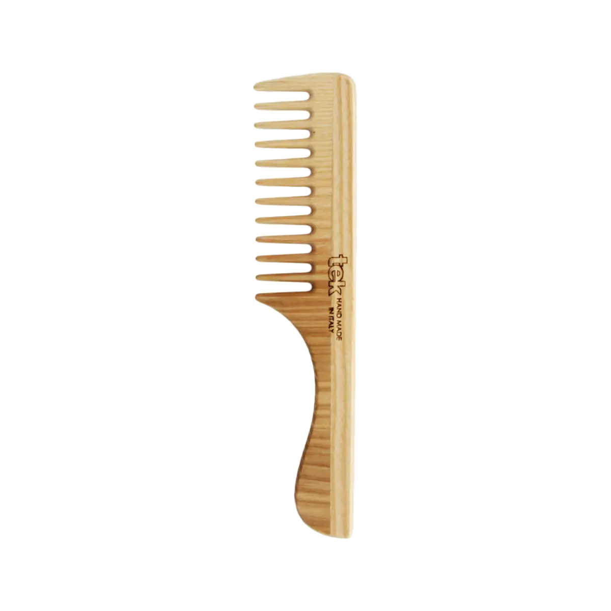 TEK medinės šukos su rankena | Wide-tooth wooden comb with handle, SKU 2040-03