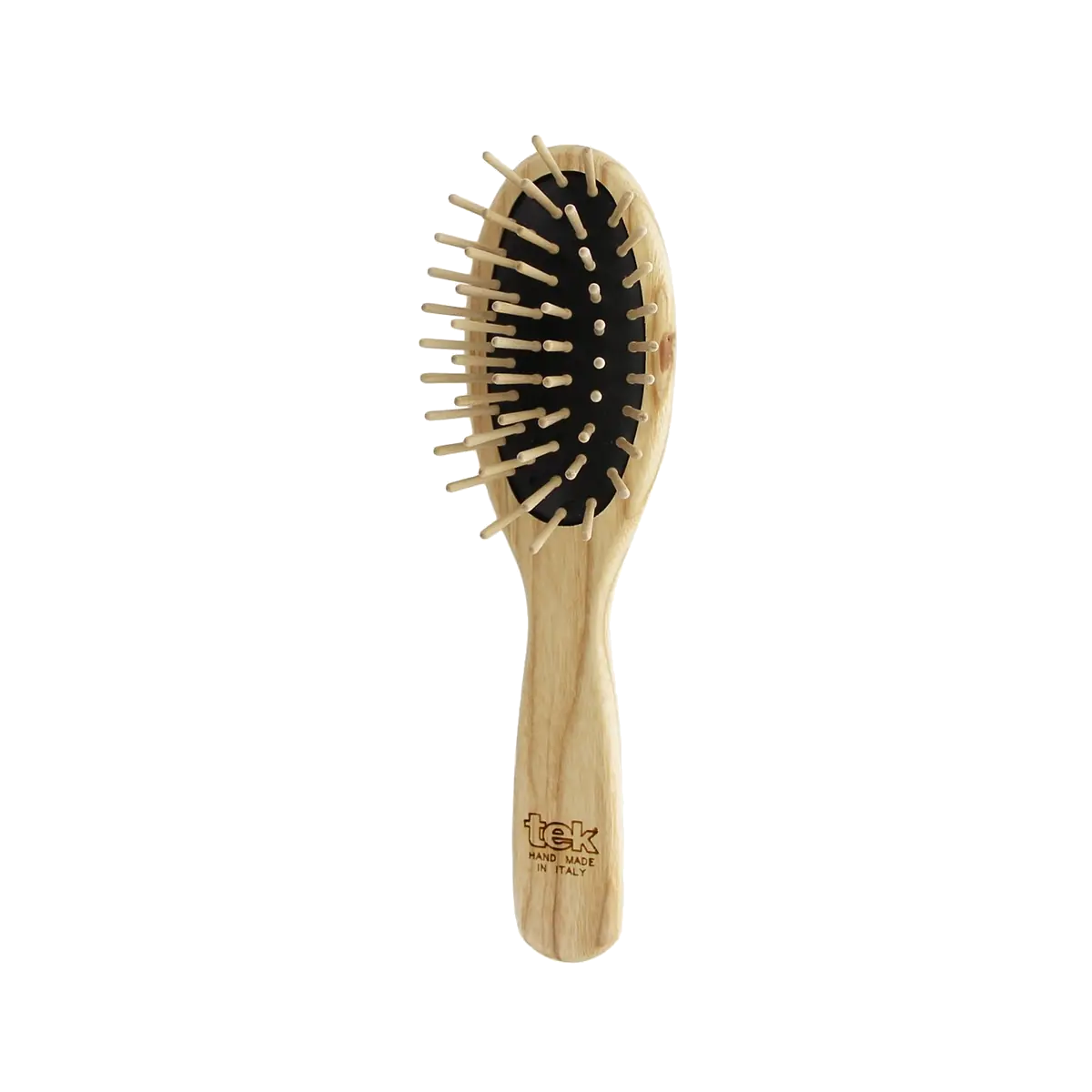TEK nedidelis ovalus medinis kelioninis plaukų šepetys | Travel size oval wooden hair brush, SKU 1720-03