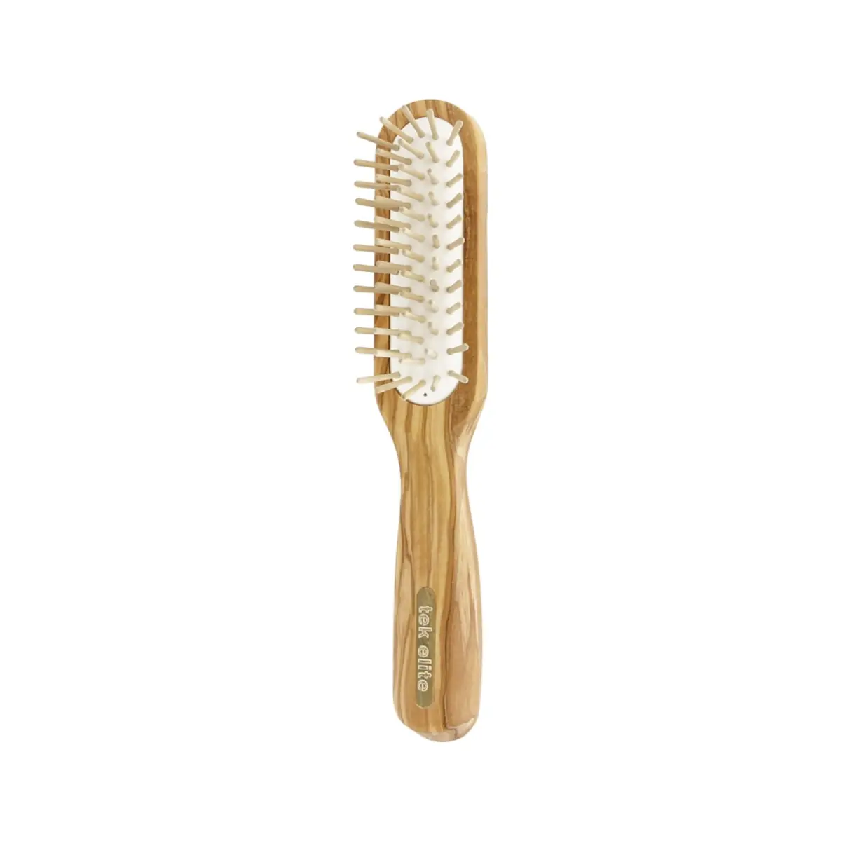 TEK stačiakampis alyvmedžio plaukų šepetys | Rectangular olive wood hair brush, SKU 1620-05